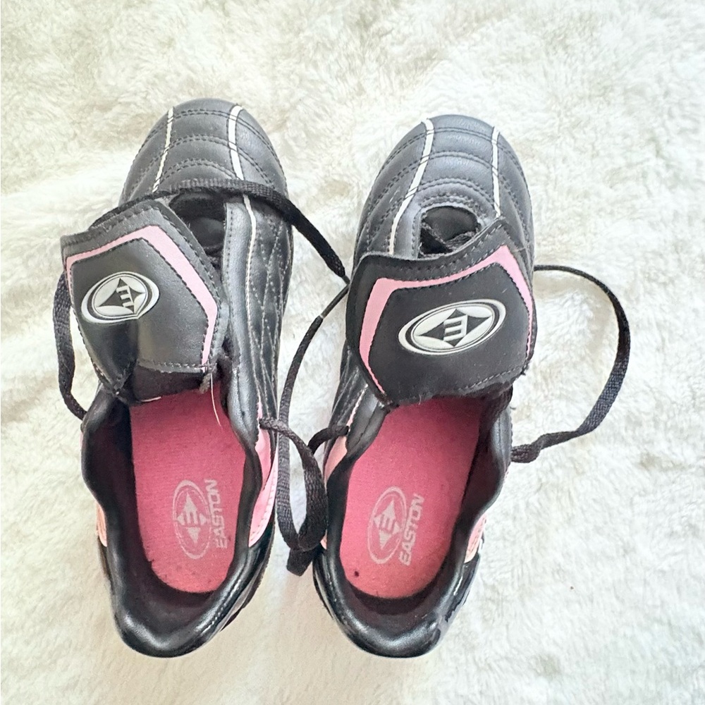 Easton Kids' Black and Pink Athletic Sneakers